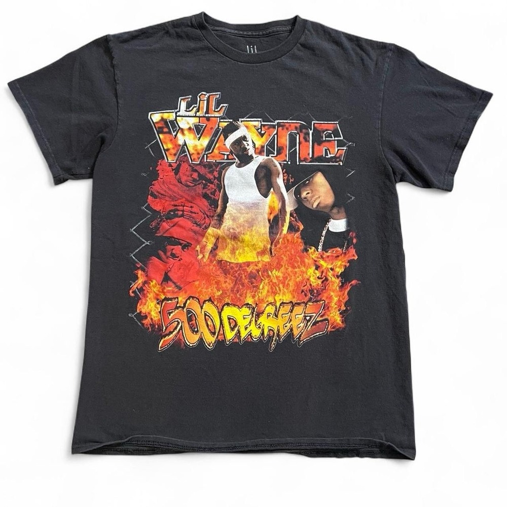 Lil Wayne 500 Degreez Black Short Sleeve T-Shirt Size Medium Rap Hip Hop Skate